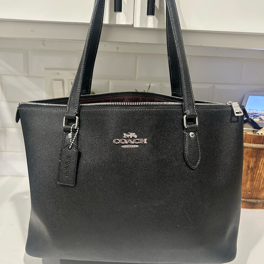 Coach Black Saffiano Leather Handbag